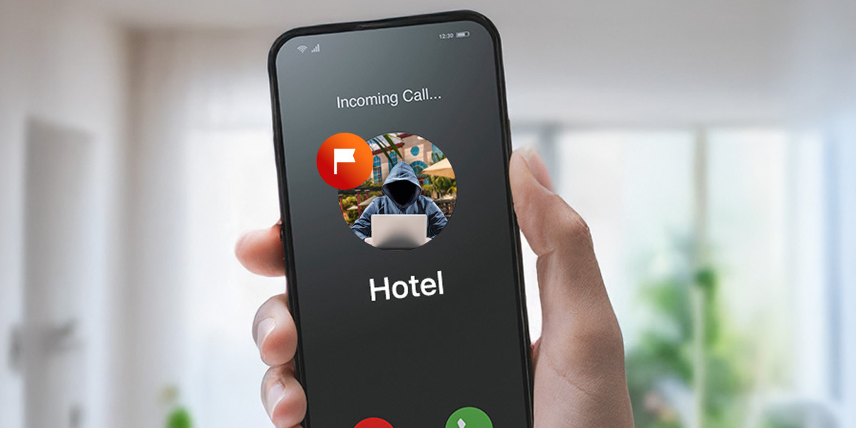 Incoming scam call on phone